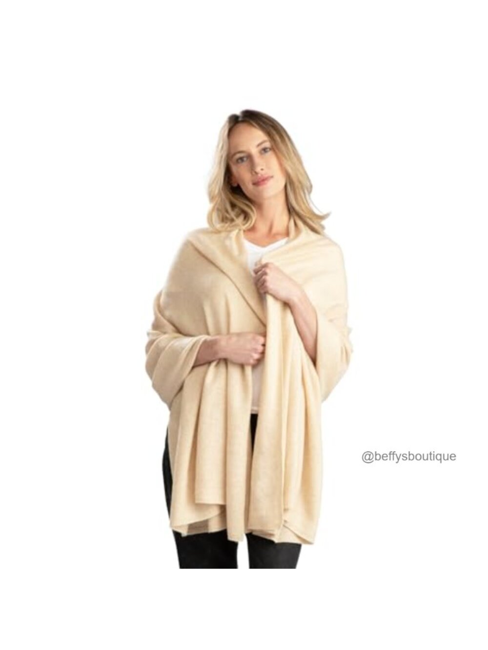 100% Cashmere Travel Wrap Shawl Oversized Scarf Lightweight Packable